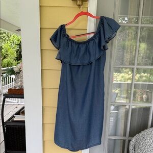Tommy Bahama Blue Ruffle Dress